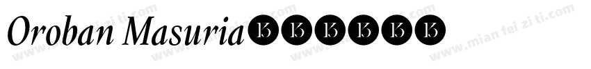 Oroban Masuria字体转换